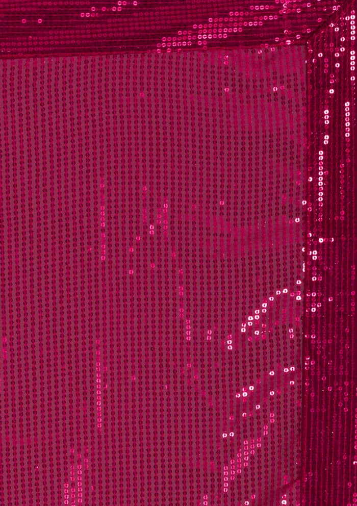 Fashion Cave Rani Pink Sequins Georgette Designer Saree