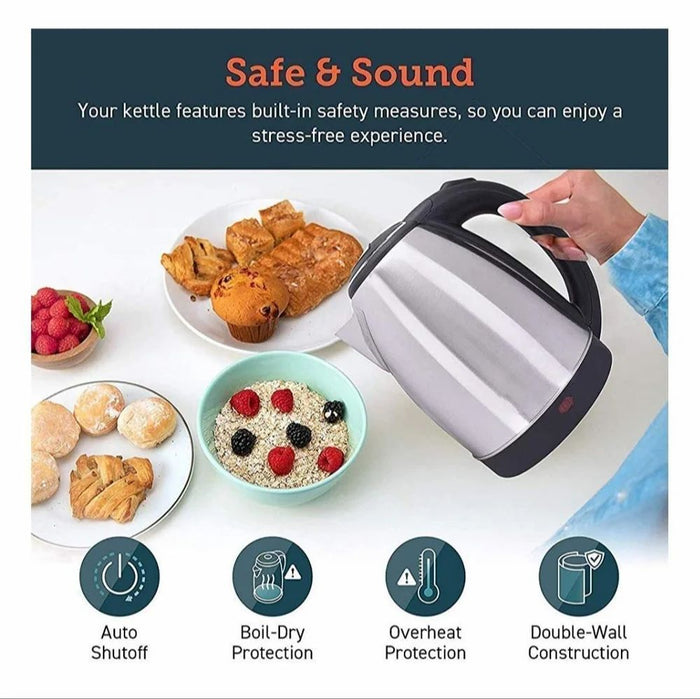 ☕ Scarlett Stainless Steel Electric Kettle – 240W | Perfect for Personal Use! ☕