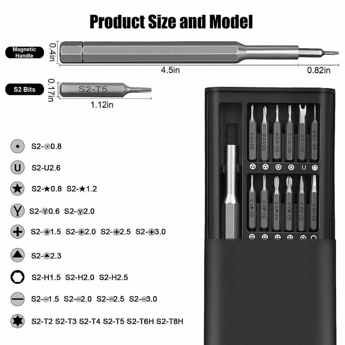 24 in 1 Portable Magnetic Screwdriver Repair Kit