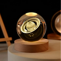 3D Crystal Ball - Saturn Design USB Decorative Night Lamp (6 cm)