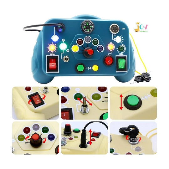 Toddler Busy Board Switch Light Game For Hand-Eye Coordination & Brain Development