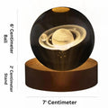 3D Crystal Ball - Saturn Design USB Decorative Night Lamp (6 cm)