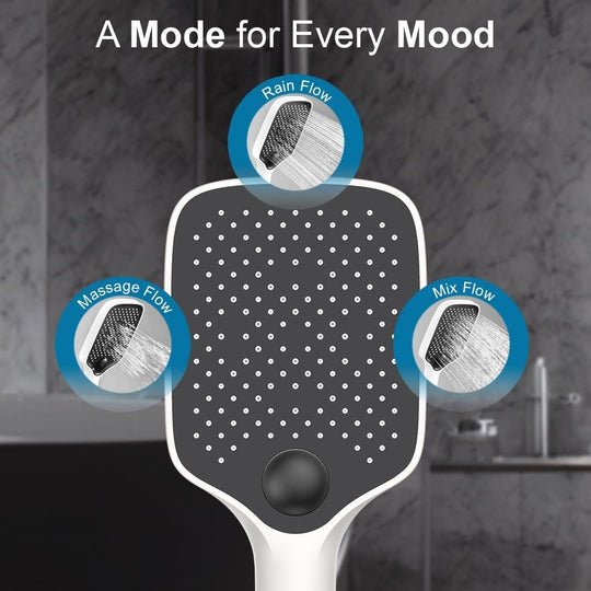 Square Hand Shower for Bathroom Without Hose Pipe