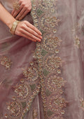 Fashion Cave Sea Green Sequins Tissue Saree