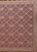 Fashion Cave Lavender Stonework Net Saree