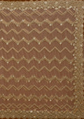 Fashion Cave Beige Stonework Net Saree