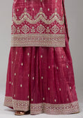 Fashion Cave Wine Threadwork Chinon Readymade salwar suit