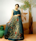 Beautifully Full Stitched Kalamkari Designer Lehenga Choli with Dupatta.