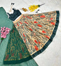 Beautifully Full Stitched Kalamkari Designer Lehenga Choli with Dupatta.