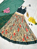 Beautifully Full Stitched Kalamkari Designer Lehenga Choli with Dupatta.