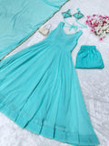 Fashion Cave  Fully stitched Modern touch Georgette Anarkali Suit