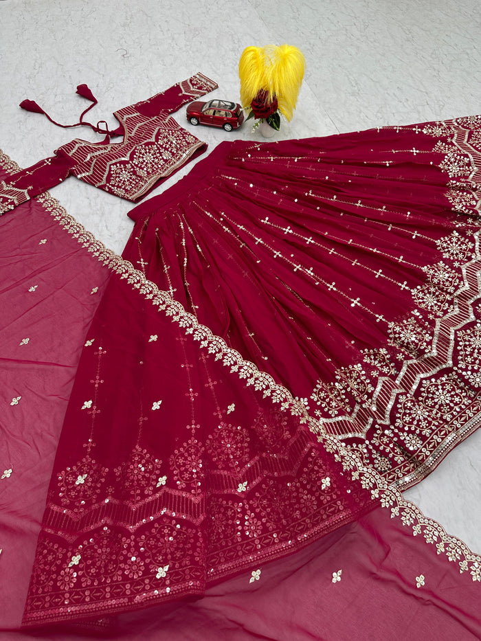 Fashion Cave Beautifully Full Stitched Heavy Fox Georgette Lehenga Choli with Dupatta