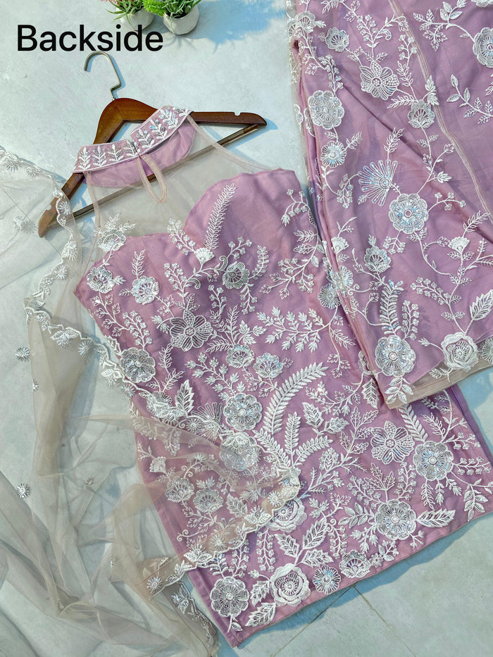 FashionCave Butterfly  KURTA AND PLAZZO SET WITH & DUPATTA