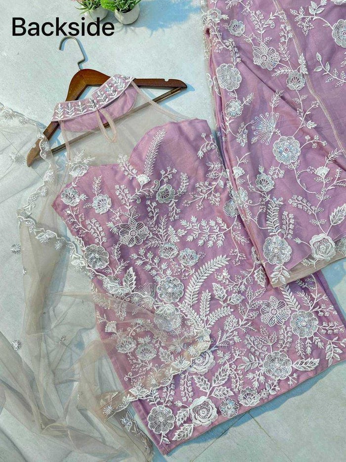 FashionCave Butterfly  KURTA AND PLAZZO SET WITH & DUPATTA