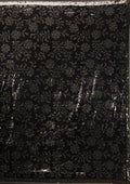 Fashion Cave Black Sequins Georgette Saree