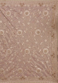 Fashion Cave Light Brown Zariwork Tissue Saree
