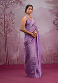 Fashion Cave Mauve Swarovski Tissue Saree