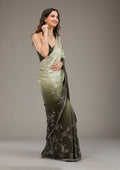 Fashion Cave Mehendi Stonework Satin Saree