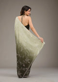 Fashion Cave Mehendi Stonework Satin Saree