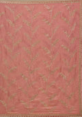 Fashion Cave Peach Stonework Tissue Saree