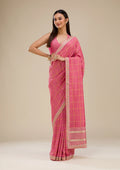 Fashion Cave Pink Printed Soft Silk Saree