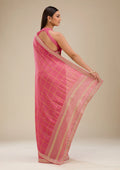 Fashion Cave Pink Printed Soft Silk Saree