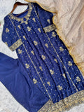 Beautiful Sequence Embroidery Fox Georgette Salwar Suit Ready To wear