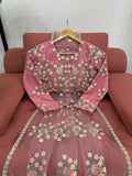 Beautiful Designer  Soft Net Febric with Thred Sequnce work Saree
