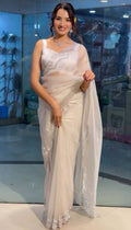 Women's Designer Party Wear Rich Tissue Tweel Net Saree