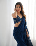 Ready to Wear Sharara saree with Full Stitched blouse