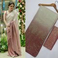 Premium  Georgette Digital Print Rainbow Sequence Embrodery Work Saree
