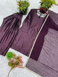 FASHION CAVE  FULLY STITCHED READY TO WEAR Heavy Micro Cotton Japan Satin With Full Sleeve