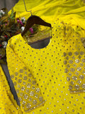 Fashion Cave  9mm SEQUANCE EMBROIDERY WORK AND WITH FULL SLEEVES SARARA