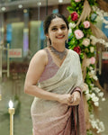Premium  Georgette Digital Print Rainbow Sequence Embrodery Work Saree
