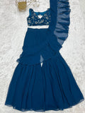Ready to Wear Sharara saree with Full Stitched blouse