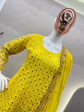 Fashion Cave  9mm SEQUANCE EMBROIDERY WORK AND WITH FULL SLEEVES SARARA
