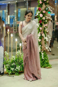 Premium  Georgette Digital Print Rainbow Sequence Embrodery Work Saree