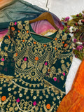 Fashion Cave  HEAVY GEORGETTE & CORDING SEQUENCE WORK  SHARARA SUIT